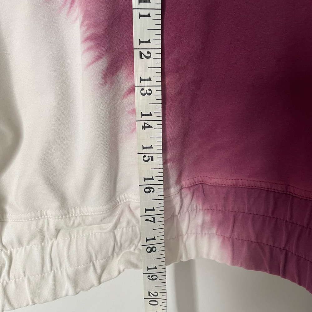 Joy Lab Women's Purple Tie Dye French Terry Cropped Fit Sweatshirt Sz M - Picture 8 of 10